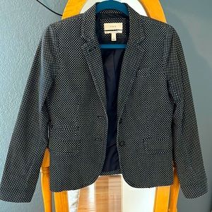 J Crew Classic Schoolboy Polka Dot Blazer